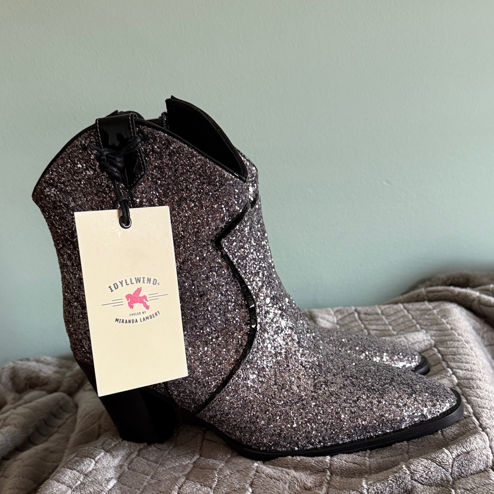 Idyllwind Women's Sparkle Ankle Boots - Silver Glitter